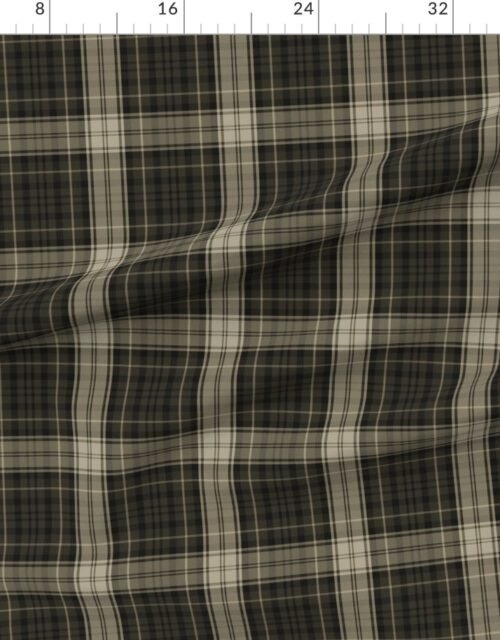 Dress Gordon Scottish Tartan in Olive Green and Beige