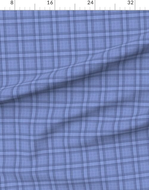 Fabric in Light Denim Blue Country Checkered Farmhouse Plaid Fabric Fabric