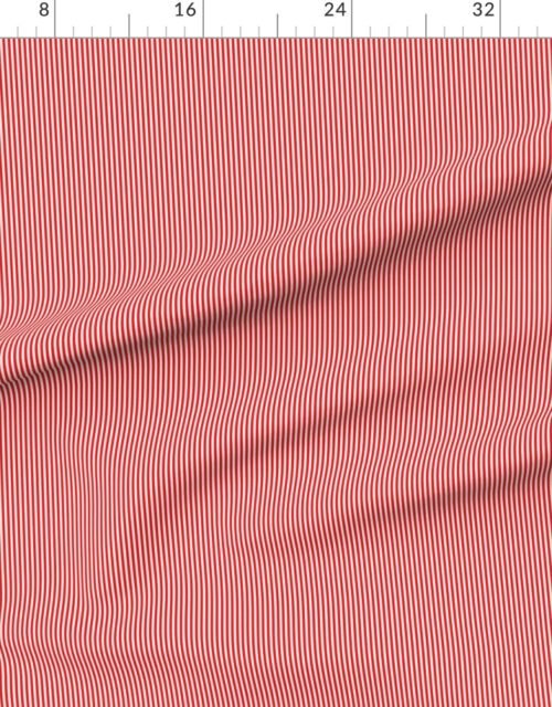 Fabric in Crimson Red Pinstripe in an English Country Garden Fabric