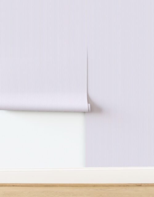 Lavender Mist Pinstripe in an English Country Garden Wallpaper
