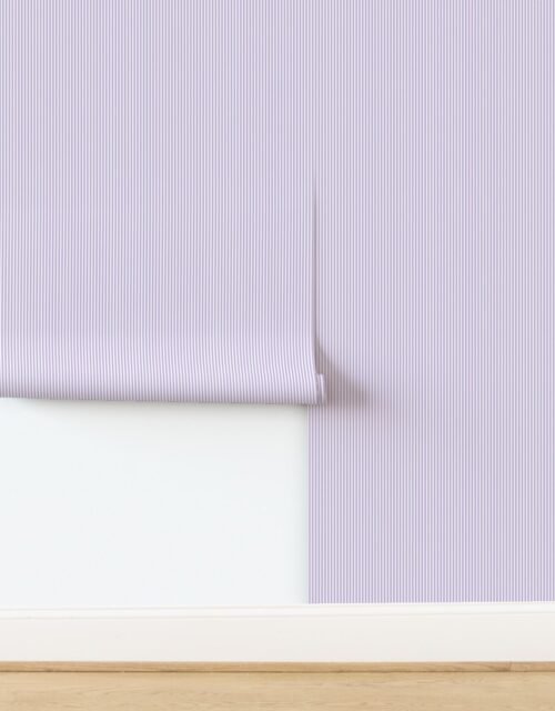 Wisteria Pinstripe in an English Country Garden Wallpaper