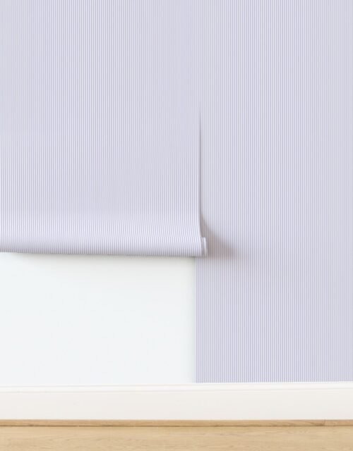 French Lavender Pinstripe in an English Country Garden Wallpaper