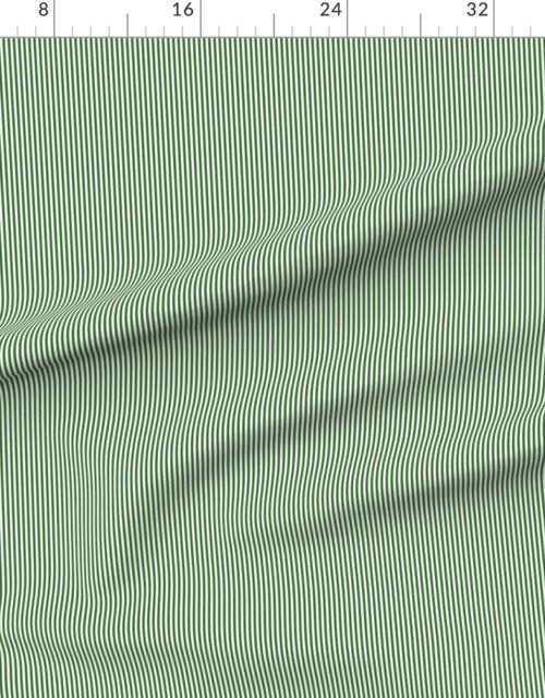 Fabric in 18th Hole Green and White Pinstripe Dad Edit Fabric