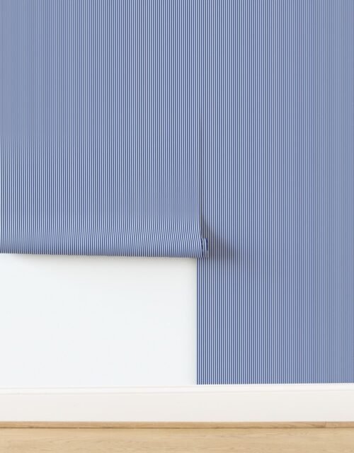 Naval Map Blue with White Pinstripes Dad Edit Wallpaper