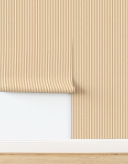 Blended Bourbon Beige and White Pinstripe Dad Edit Wallpaper