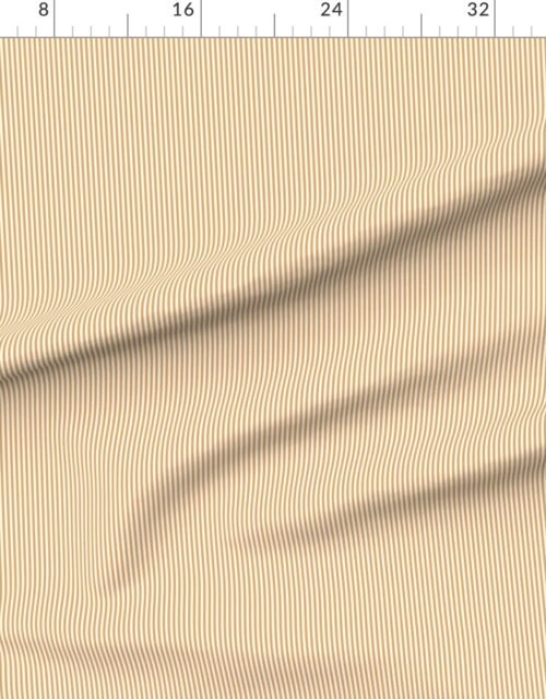 Fabric in Blended Bourbon Beige and White Pinstripe Dad Edit Fabric