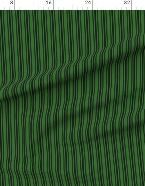 Fabric in Hunter Green and Black Pinstripe Fabric for Golf Dens and Man Caves