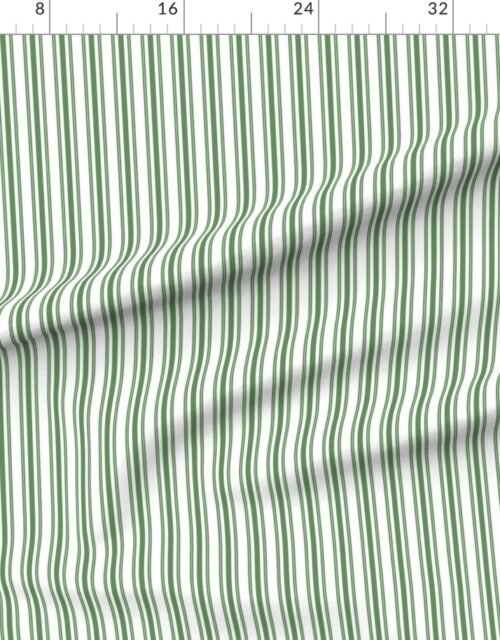 Fabric in Fairway Green and White Pinstripe Fabric for Golf Club Style Interiors