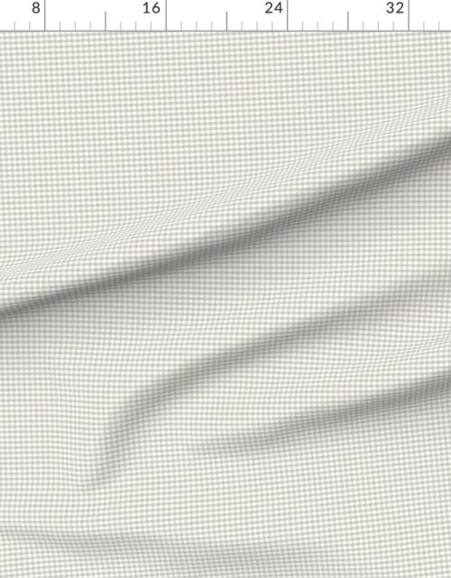 Fabric in Sandstone Cream Small Gingham Check Plaid Pattern