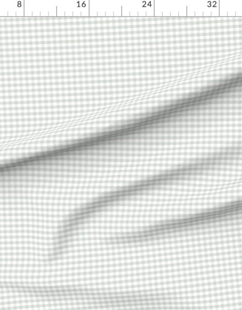 Pale Sage Gingham Check Plaid Pattern