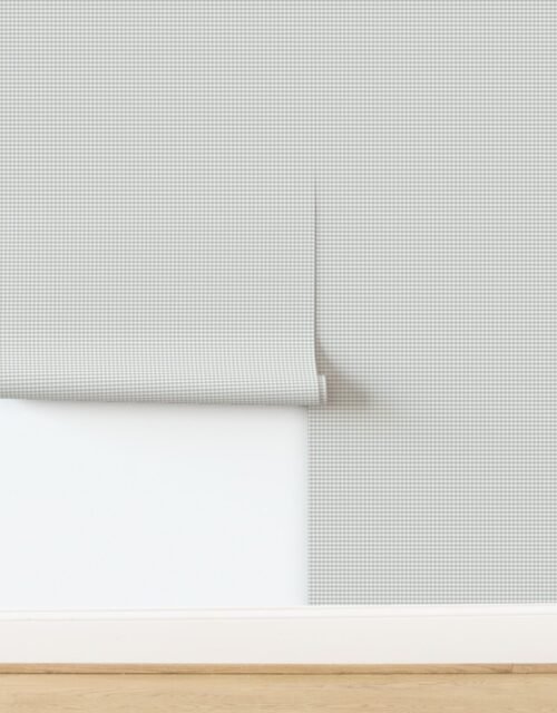 Driftwood Grey Small Gingham Check Plaid Pattern Wallpaper