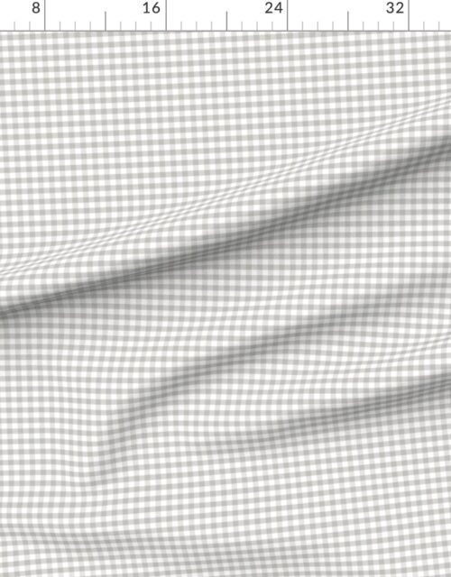 Fabric in Driftwood Grey Gingham Check Plaid Pattern