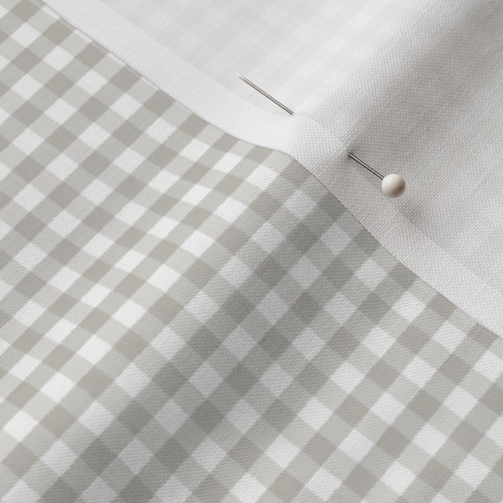 Fabric in Cool Greige Subtle Neutral Small Gingham Check Plaid Pattern Fabric in Cool Greige Subtle Neutral Small Gingham Check Plaid Pattern - Image 3