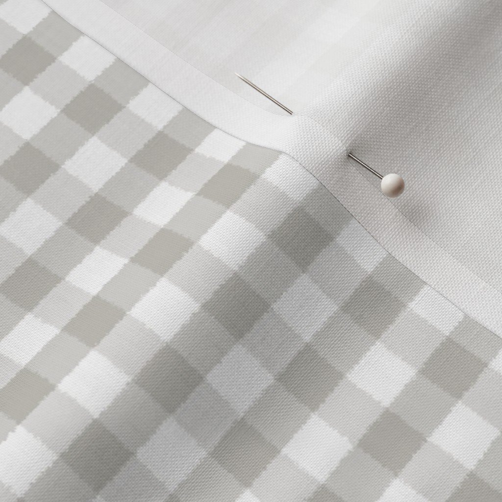 Fabric in Cool Greige Subtle Neutral Gingham Check Plaid Pattern Fabric in Cool Greige Subtle Neutral Gingham Check Plaid Pattern - Image 3