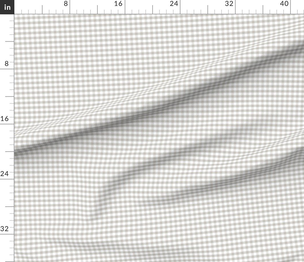 Fabric in Cool Greige Subtle Neutral Gingham Check Plaid Pattern Fabric in Cool Greige Subtle Neutral Gingham Check Plaid Pattern