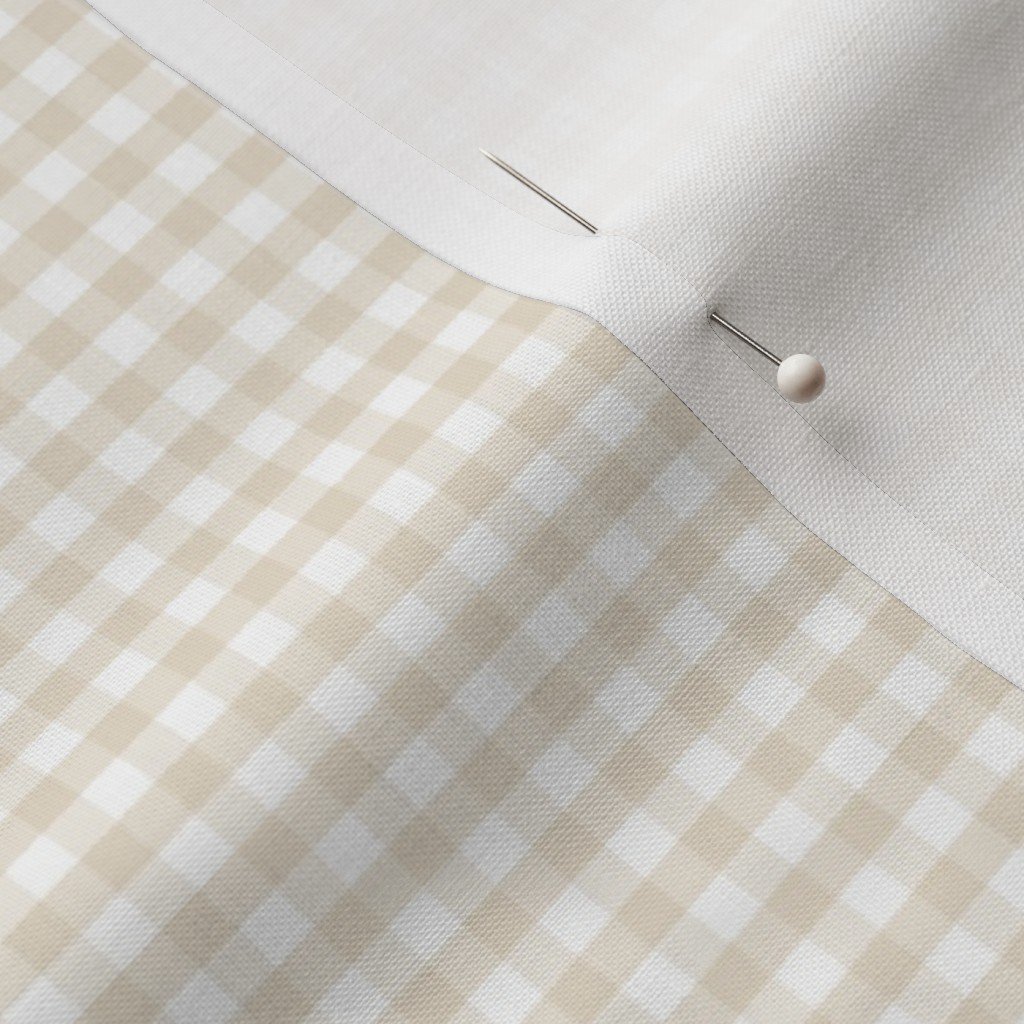 Powder Sand Vintage Cream Small Gingham Check Plaid Pattern Powder Sand Vintage Cream Small Gingham Check Plaid Pattern - Image 3