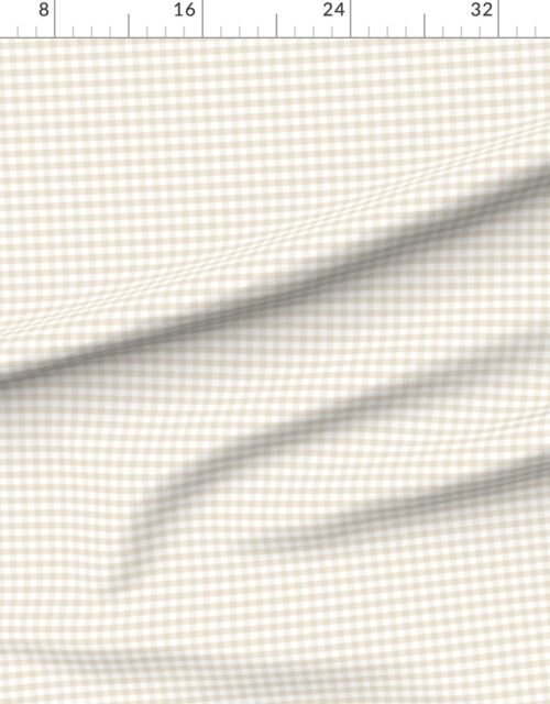 Powder Sand Vintage Cream Gingham Check Plaid Pattern