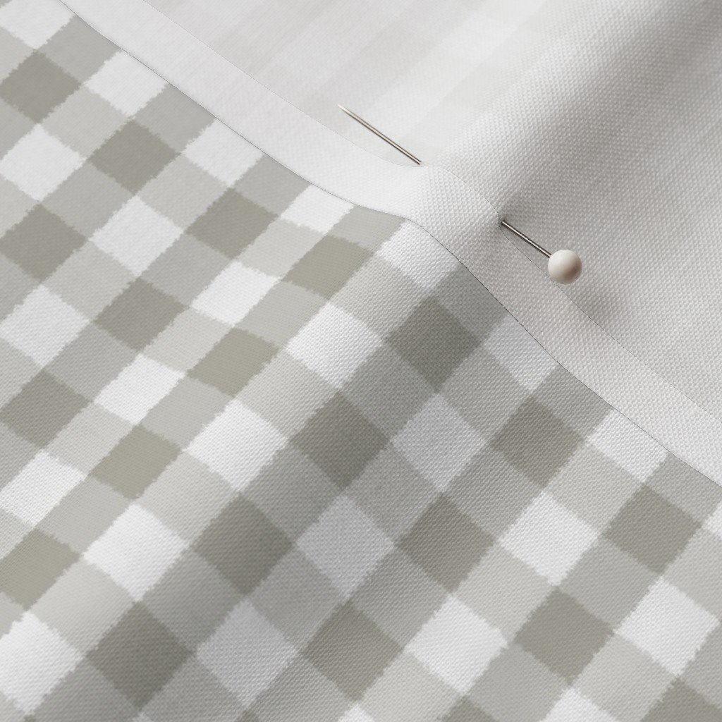 Mushroom Grey Organic Neutral Gingham Check Plaid Pattern Mushroom Grey Organic Neutral Gingham Check Plaid Pattern - Image 3