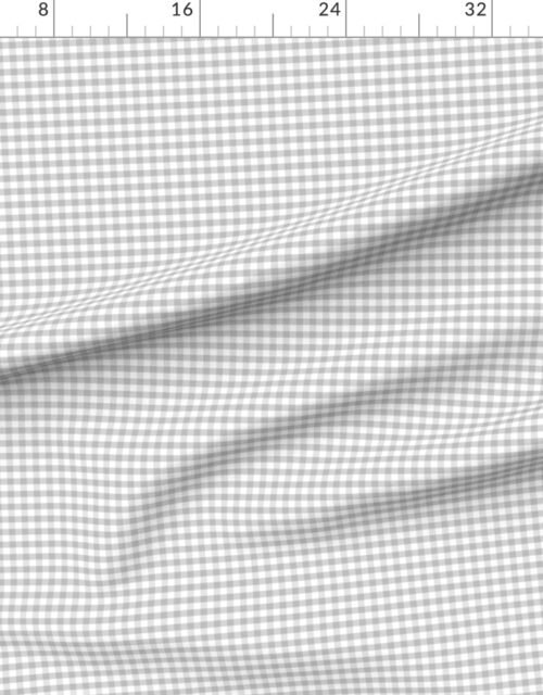 Ash Grey Gingham Check Plaid Pattern