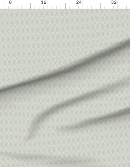 Pale Sage Green Botanical Small Argyle Diamond Check Pattern