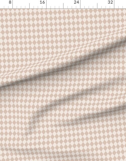 Muted Clay Pink Soft Blush Diamond Harlequin Check Pattern