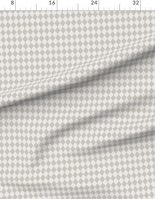 Cool Greige Diamond Harlequin Check Pattern