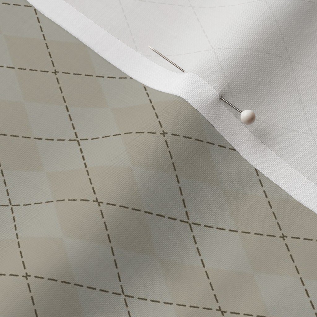 Mushroom Grey Organic Small Argyle Diamond Check Pattern Mushroom Grey Organic Small Argyle Diamond Check Pattern - Image 3