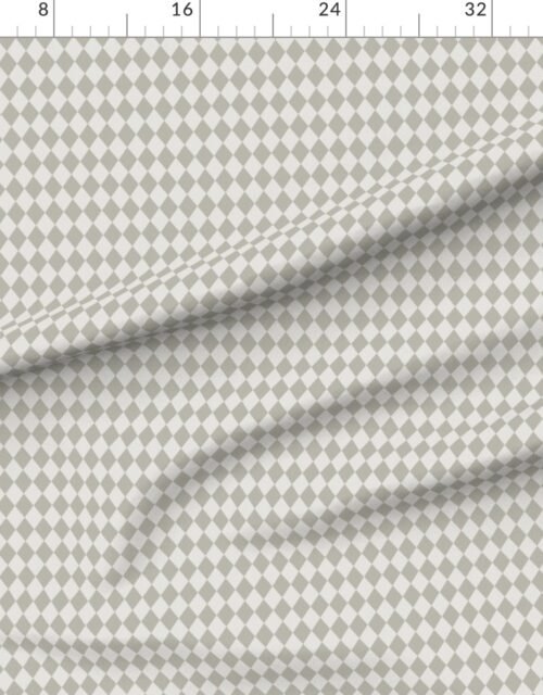 Mushroom Grey Organic Diamond Harlequin Check Pattern
