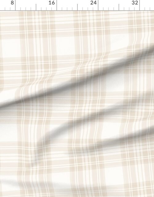 Sandstone Cream Large Traditional Tartan Plaid Pattern
