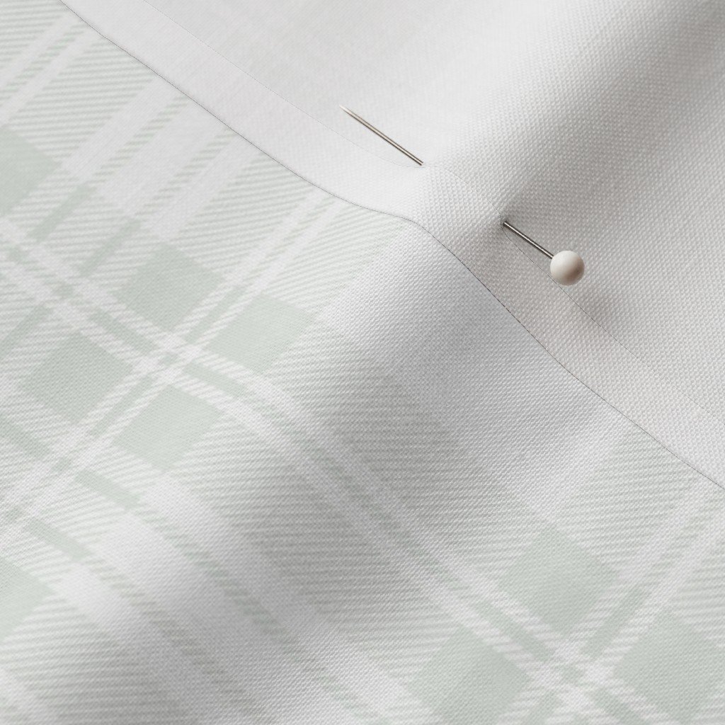 Pale Sage Green Botanical Small Traditional Tartan Plaid Pattern Pale Sage Green Botanical Small Traditional Tartan Plaid Pattern - Image 3