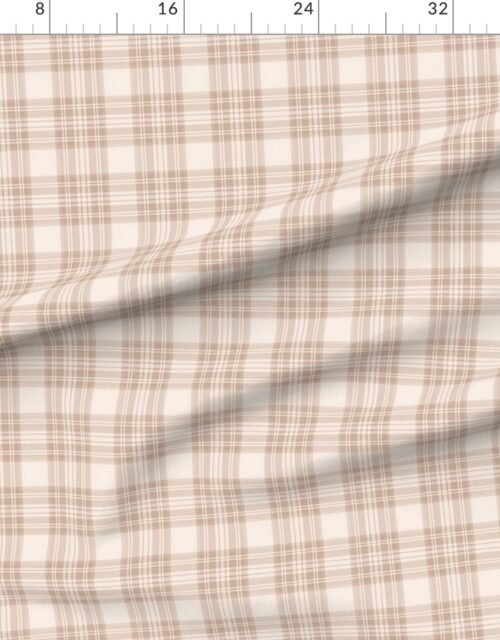 Muted Clay Pink Small Traditional Tartan Plaid Pattern