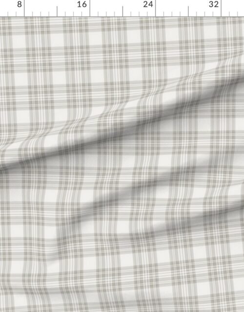 Cool Greige Small Traditional Tartan Plaid Pattern