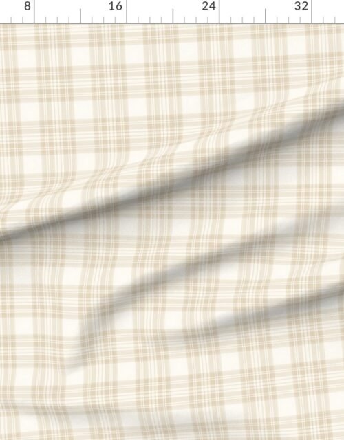 Powder Sand Vintage Cream Small Traditional Tartan Plaid Pattern