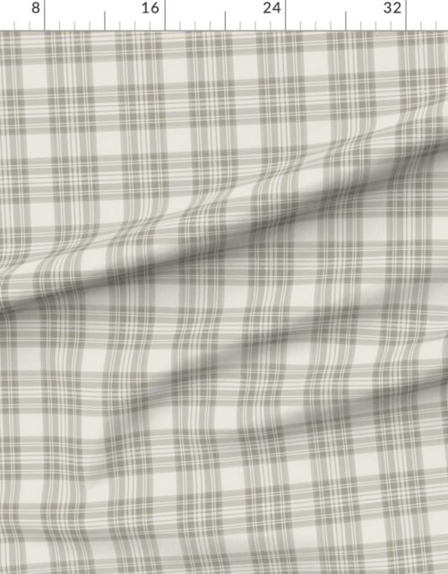 Mushroom Grey Organic Small Traditional Tartan Plaid Pattern