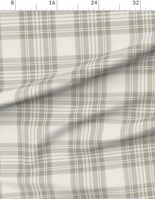 Mushroom Grey Organic Large Traditional Tartan Plaid Pattern
