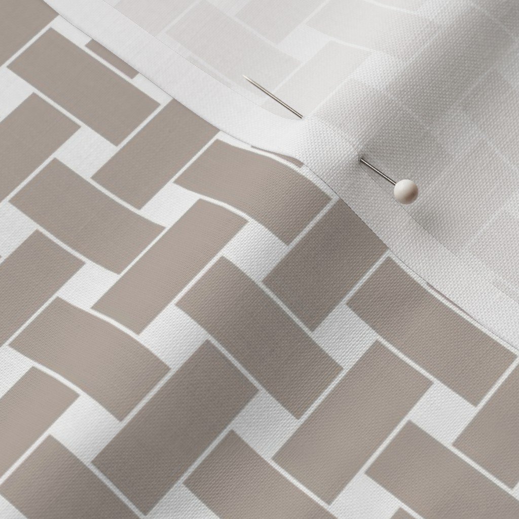 Large Misty Taupe Cane Weave Pattern on White Background Large Misty Taupe Cane Weave Pattern on White Background - Image 3