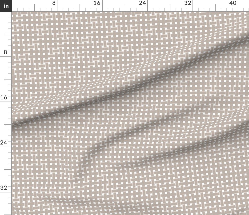 Large Misty Taupe Cane Weave Pattern on White Background Large Misty Taupe Cane Weave Pattern on White Background