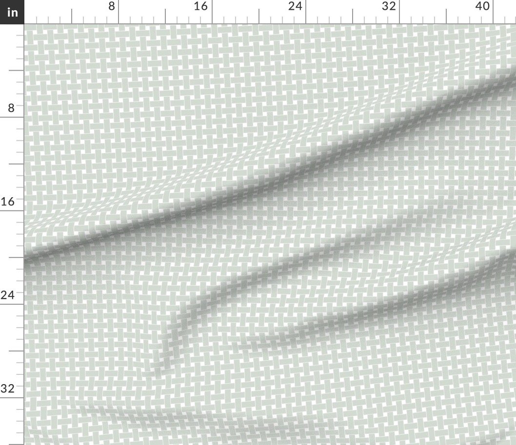 Large Pale Sage Green Cane Weave Pattern on White Background Large Pale Sage Green Cane Weave Pattern on White Background
