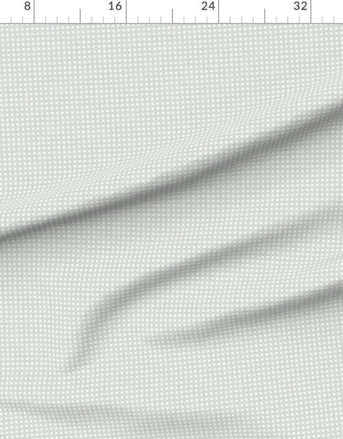 Small Pale Sage Green Cane Weave Pattern on White Background