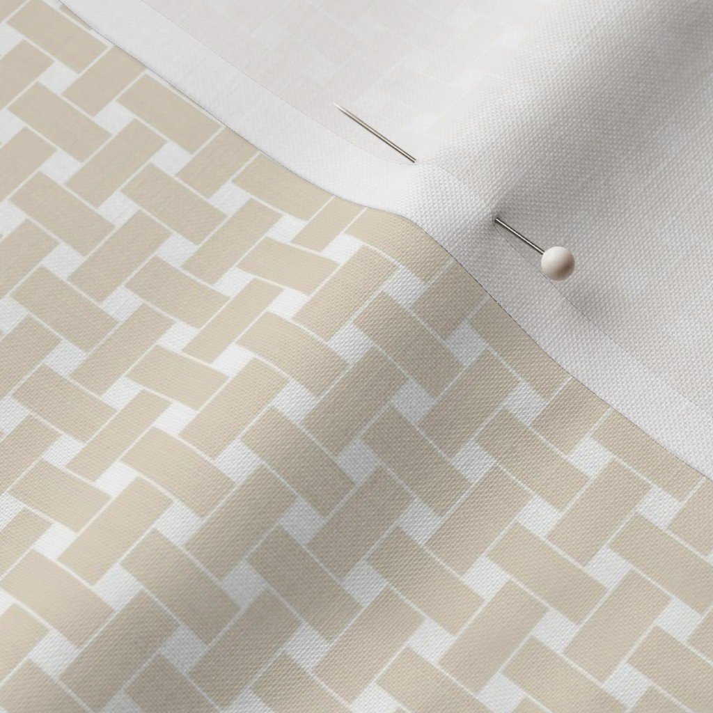 Small Powder Sand Vintage Cream Cane Weave Pattern on White Background Small Powder Sand Vintage Cream Cane Weave Pattern on White Background - Image 3