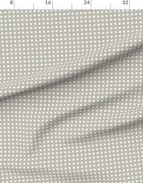 Large Organic Mushroom Grey Cane Weave Pattern on White Background