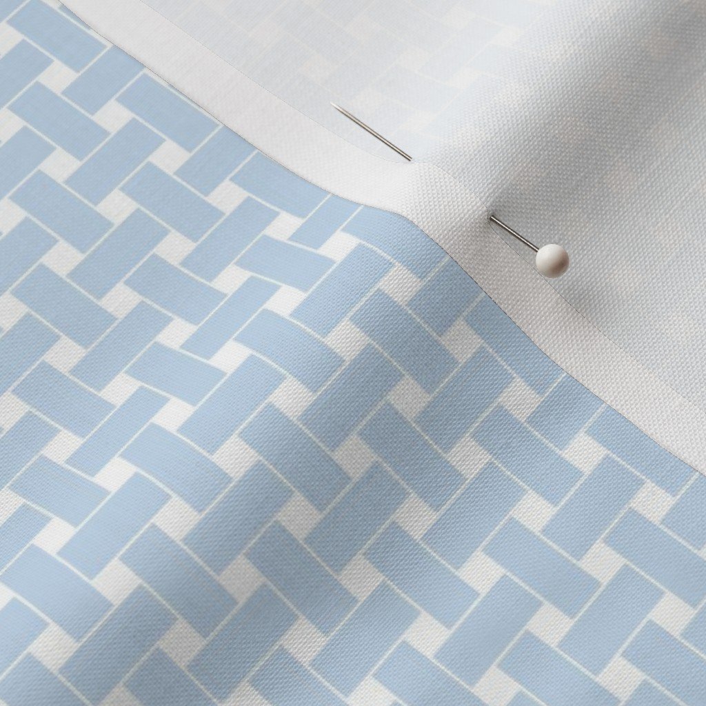 Small Pastel Powder Blue Cane Weave Pattern on White Background Small Pastel Powder Blue Cane Weave Pattern on White Background - Image 3