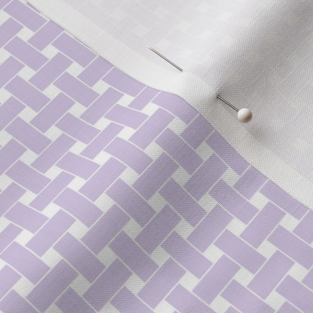 Small Pastel Lavender Mist Cane Weave Pattern on White Background Small Pastel Lavender Mist Cane Weave Pattern on White Background - Image 3