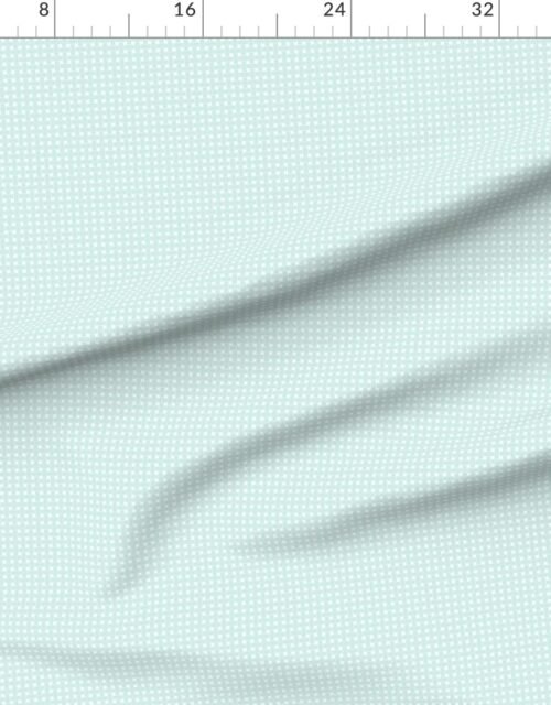 Small Pastel Mint Frost Cane Weave Pattern on White Background