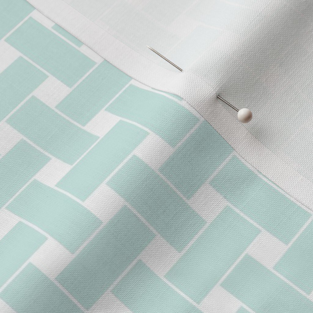 Large Pastel Mint Frost Cane Weave Pattern on White Background Large Pastel Mint Frost Cane Weave Pattern on White Background - Image 3