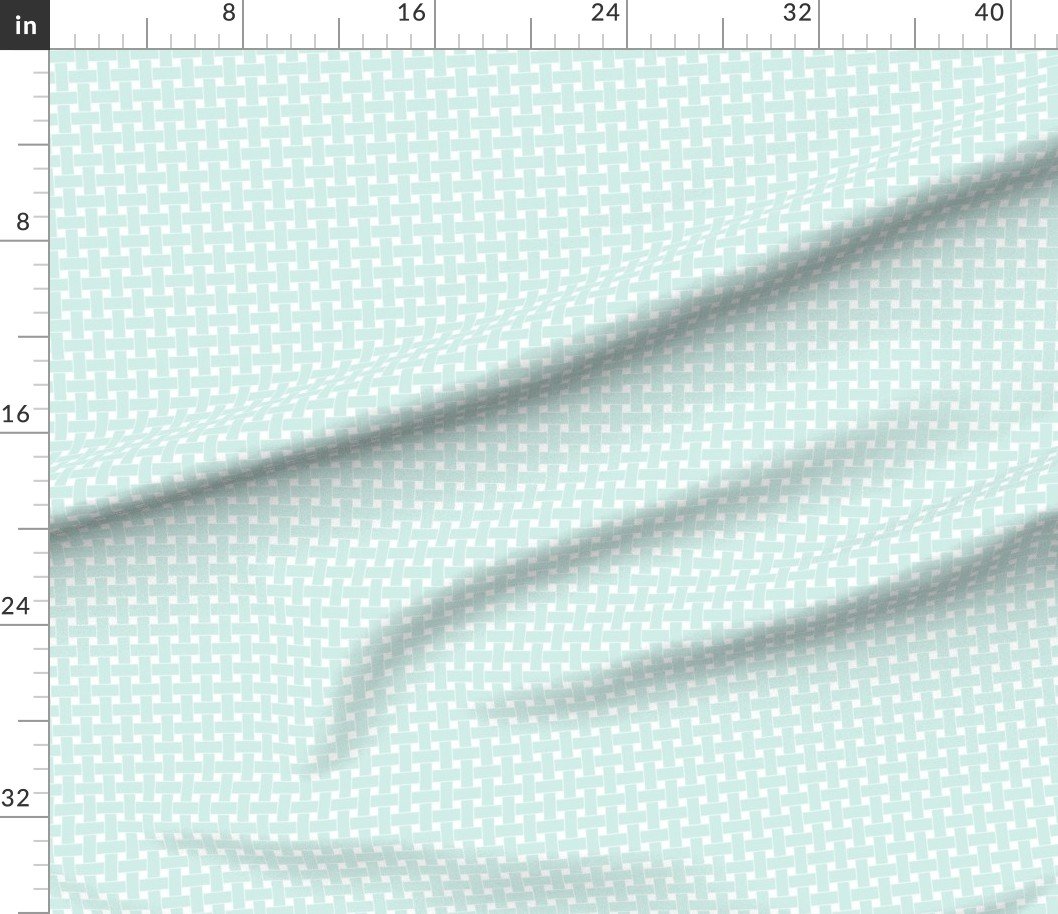 Large Pastel Mint Frost Cane Weave Pattern on White Background Large Pastel Mint Frost Cane Weave Pattern on White Background
