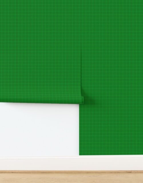 Green Drafting Grid Lines Technical Blueprint Style on Emerald Green Wallpaper