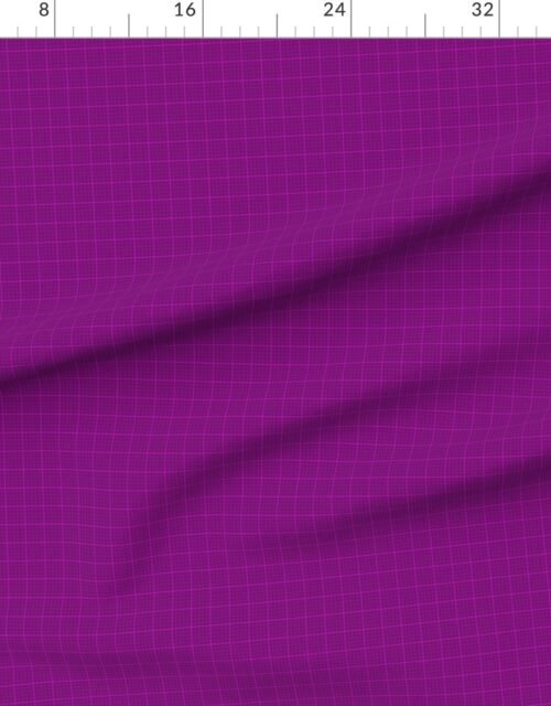 Fabric in Hot Pink Drafting Grid Lines Neon Technical Blueprint on Magenta