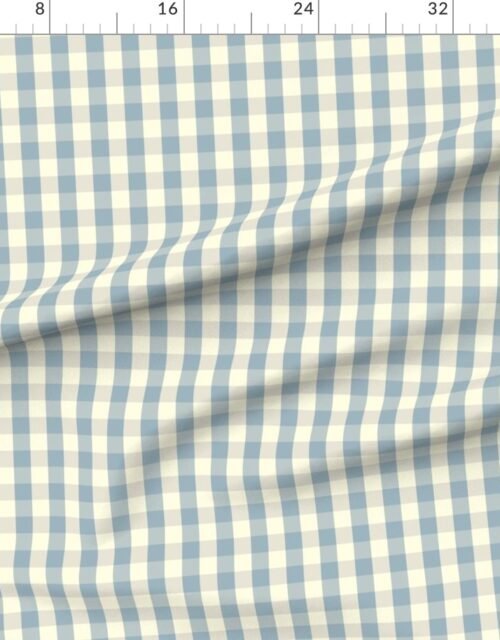 Fabric in Faded 1 inch Airy Blue Gingham Check