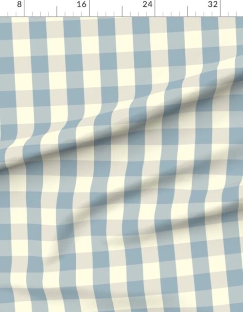 Fabric in Faded 2 inch Airy Blue Gingham Check